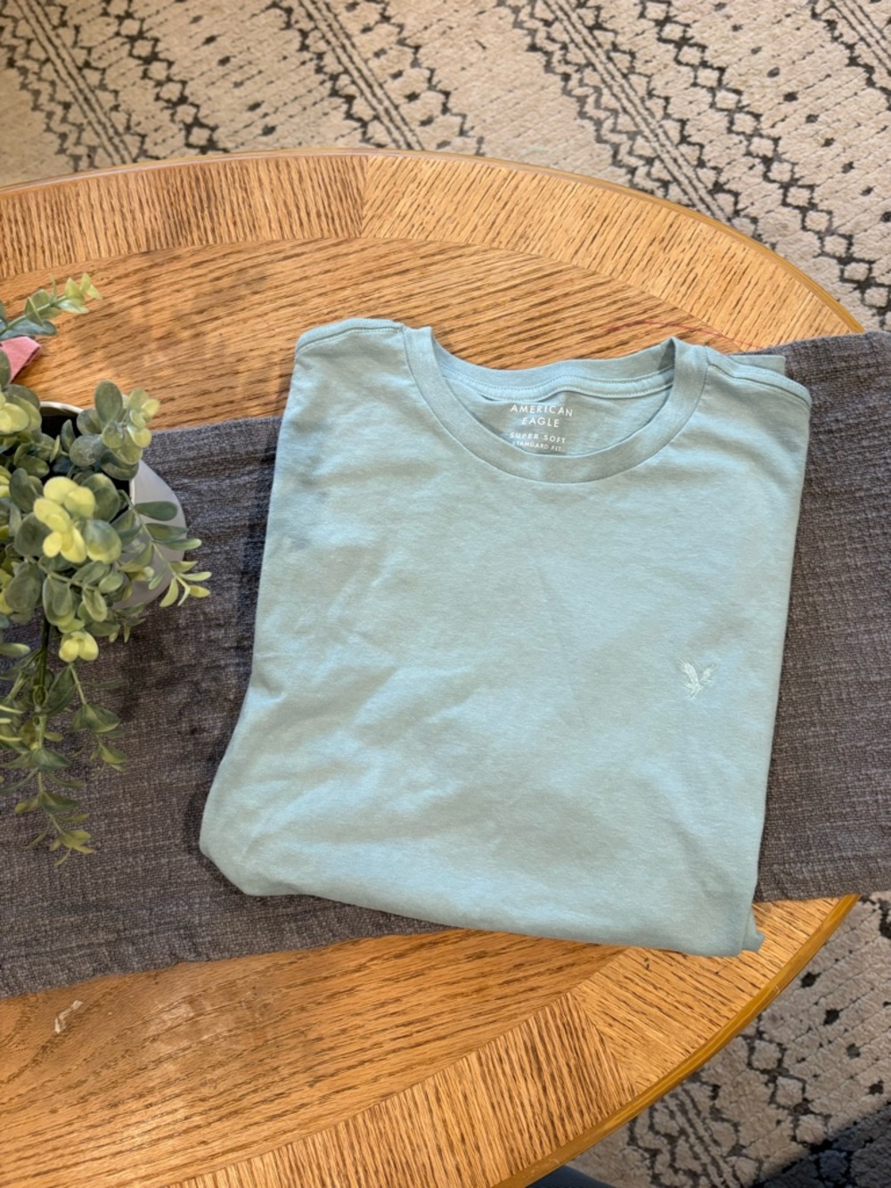American Eagle Outfitters Men’s Sage Green Crew Neck T-Shirt